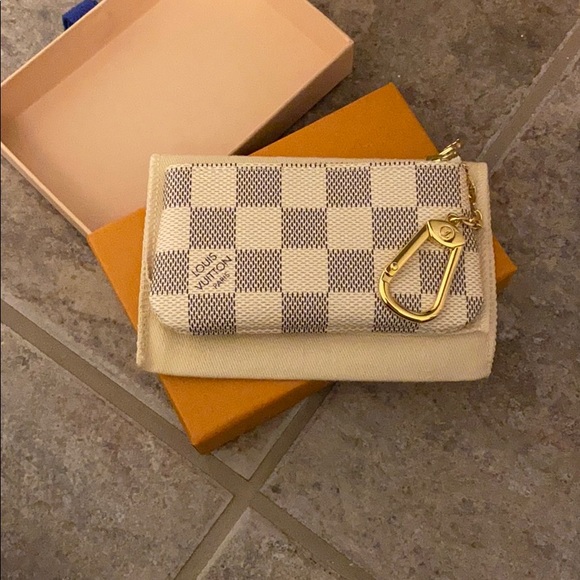 Upcycled Louis Vuitton Card Holder Keychains For Sale